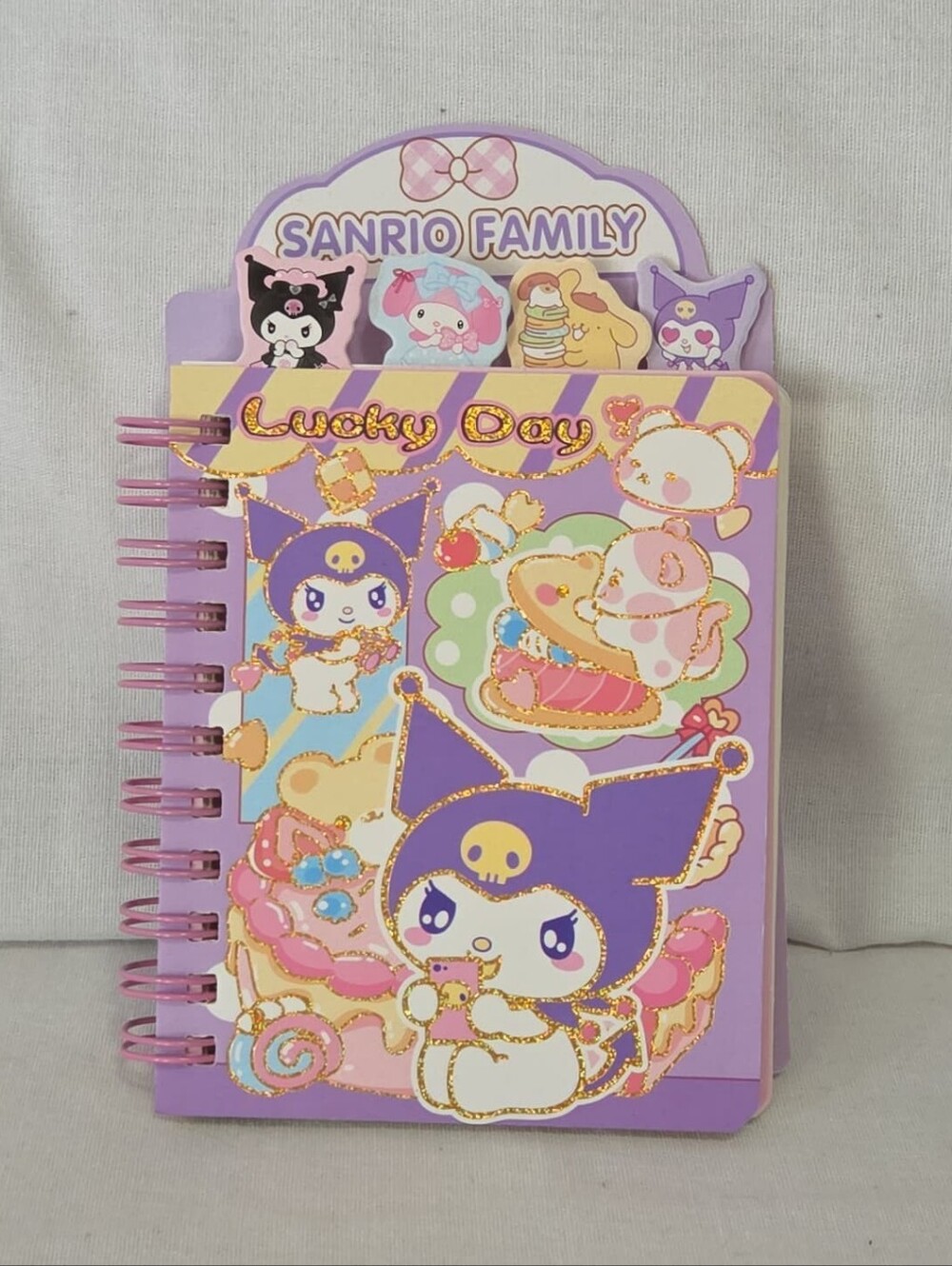 Kuromi tabbed mini notebook